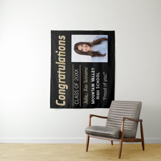 Grad Glückwunsch! Wandteppiche für benutzerdefinie (Beispiel)