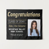 Grad Glückwunsch! Wandteppiche für benutzerdefinie (Vorderseite (Horizontal))