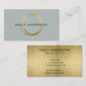 GRAD GOLD BRUSCH STROKE STAIN CIRCLE MARK LOGO VISITENKARTE (Vorne/Hinten)