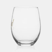 Grad Gold Custom Scriptklasse Weinglas Ohne Stiel (Links)