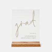 Grad Gold Script Willkommen zur Graduierungspartei Acrylschild (Vorderseite)