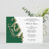 Grad Gold und Grün 2024 Einladung (Stehend Vorderseite)