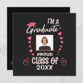 Grad Graduate Foto Abschluss Class Personalisieren Einladung (Vorne/Hinten)