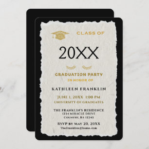Grad Graduation Party Classic Elegant Personalisie Einladung