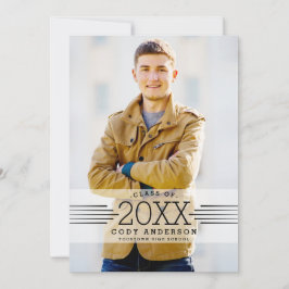 Grad | Graduierungspartei für Fotos mit schwarzem Einladung