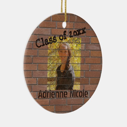 Grad Graffiti-Foto auf Bricks Personalizable Keramik Ornament (Rechts)