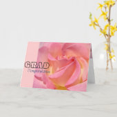 GRAD Gratulation Grußkarten Rosa Rose Karte (Gelbe Blume)