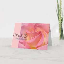GRAD Gratulation Grußkarten Rosa Rose Karte