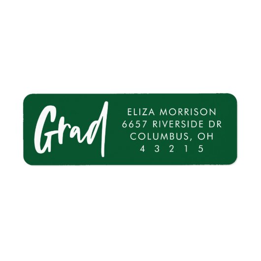 Grad grüne Rücksendeadresse (Vorne)