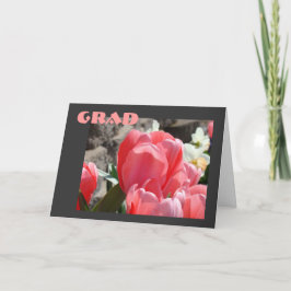 GRAD Grußkarten Abschluss Schließen Tulips Karte