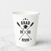 Grad Hat anpassbare Vorlage Papier Cup Pappbecher (Rückseite)