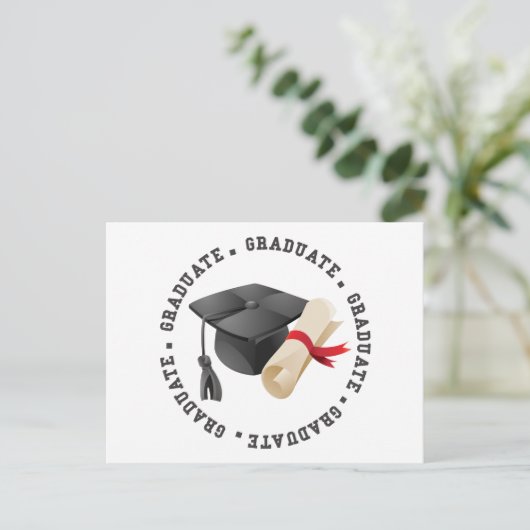 Grad Hat und Grad Postkarte (Stehend Vorderseite)