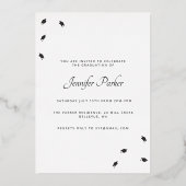 Grad Hats 1 Foto Abschluss Folieneinladung (Rückseite)