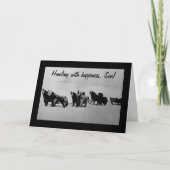 GRAD-HOWLING MIT GLÜCKLICHKEIT, SOHN KARTE (Vorderseite)