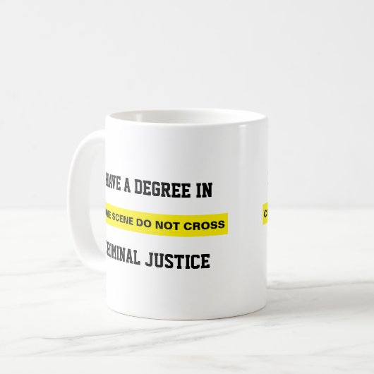 Grad in der Strafjustiz Kaffeetasse (Vorderseite Links)