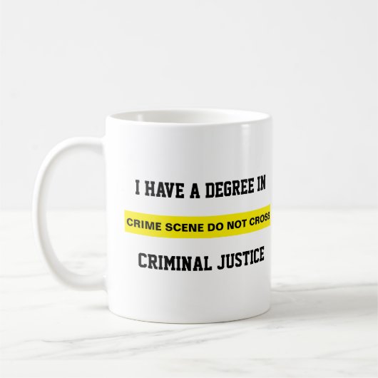 Grad in der Strafjustiz Kaffeetasse (Links)