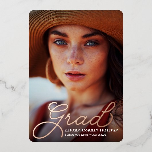 Grad in Foil Invasion Folieneinladung (Vorderseite)