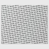 Grad Jahr 2024 Studienbezeichnung Schwarz-weiß Geschenkpapier (Flach)