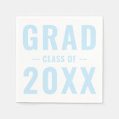 Grad Jahrgang der blauen Moderne Typografie Serviette (Vorderseite)