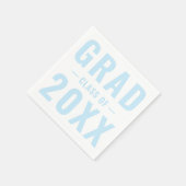 Grad Jahrgang der blauen Moderne Typografie Serviette (Ecke)