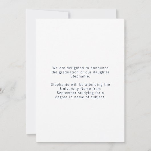 Grad Kap Red Black 2022 Graduation Ankündigung (Rückseite)