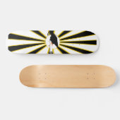 Grad Kappe Tilt mit Schulfarben Schwarz und Gold Skateboard (Horizontal)