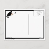 Grad Kappe Tilt mit Schulfarben Schwarz/Weiß Postkarte (Rückseite)