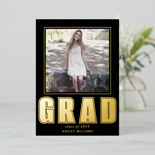 GRAD-Klasse der 2025-Abschluss-Folie Folieneinladung (Stehend vorne)