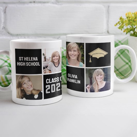 Grad-Klasse der Fotokollage 2023 Kaffeetasse
