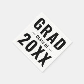 Grad Klasse der weißen schwarzen modernen Typograf Serviette (Ecke)