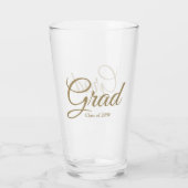 Grad-Klasse des benutzerdefinierten goldenen Skrip Glas (Rückseite)