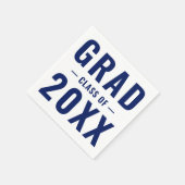 Grad-Klasse des blauen und weißen Abschlusses der  Serviette (Ecke)