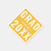 Grad-Klasse des goldgelben Typografie-Party 2023 Serviette (Ecke)