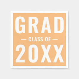 Grad-Klasse des hellen orangefarbenen typografisch Serviette