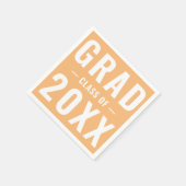 Grad-Klasse des hellen orangefarbenen typografisch Serviette (Ecke)