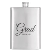 Grad-Klasse des schwarzen benutzerdefinierten Skri Flachmann (Vorderseite)