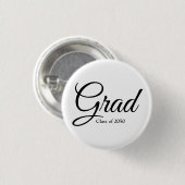 Grad-Klasse des weißen, schwarzen, benutzerdefinie Button (Vorne & Hinten)