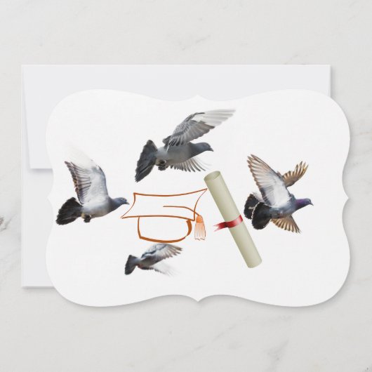 Grad-Klasse Extravagant Doves Peace Personalize Na Einladung (Rückseite)