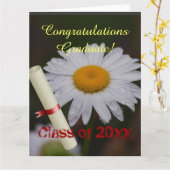 Grad-Klasse Extravagant Personalize Name Floral Da Karte (Gelbe Blume)