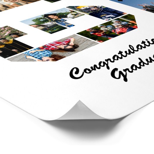 Grad Klasse Senior Abschluss Day DIY FotoCollage Poster (Ecke)