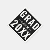 Grad-Klasse von 2024 schwarz moderne fette Typogra Serviette (Ecke)