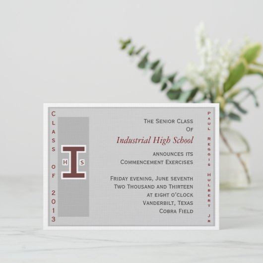 Grad laden einladung (Stehend Vorderseite)