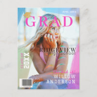 Grad Magazine Neon Pink Foto Abschluss