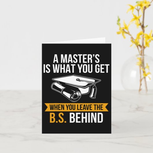 Grad Mba Masters Degree Abschluss Karte (Gelbe Blume)