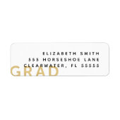 Grad Minimalistisch Modern Gold Abschluss (Vorne)