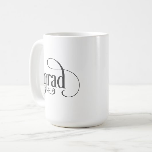 Grad Moderne Skripttypografie-Klasse Jahr Kaffeetasse (Vorderseite Links)