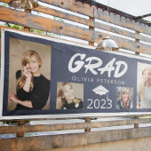Grad Moderne Typografie Foto Collage Class 2023 Banner