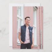 Grad Moderner Minimalistischer Foto Abschluss Einladung (Rückseite)