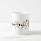 Grad Moderner Skriptname Personalisiert Gold Black Kaffeetasse (Mittel)