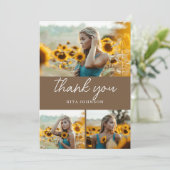 Grad Modernes Foto Klasse 2023 Hoher Abschluss Dankeskarte (Stehend Vorderseite)